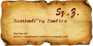 Szathmáry Zamfira névjegykártya